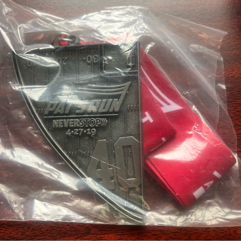 Pat's Run 2019 Race Finisher Medal - Tillman Never Stop ASU Cardinals